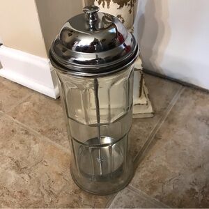 ▪️VINTAGE Glass Straw/Comb Holder